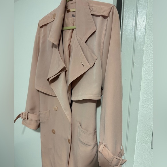 Jennifer Lope Pink Trench Coat - Picture 4 of 7